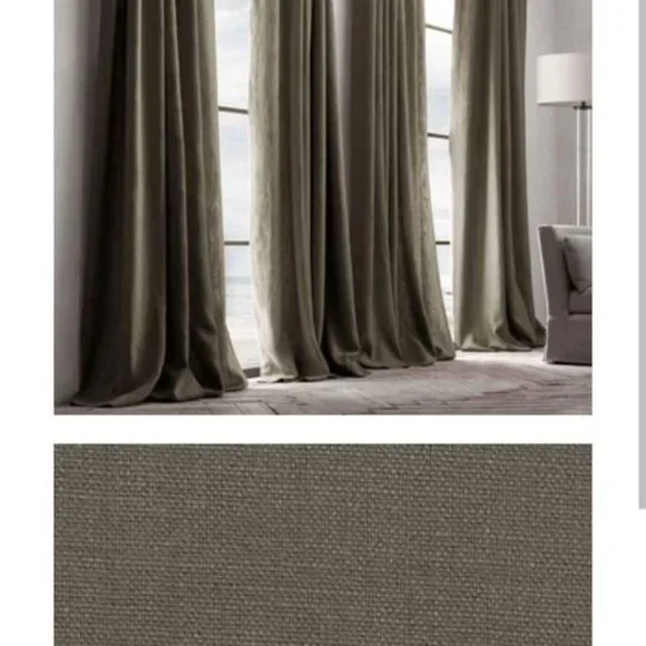 Belgian Linen Drapes, Chocolate; Restoration Hardware