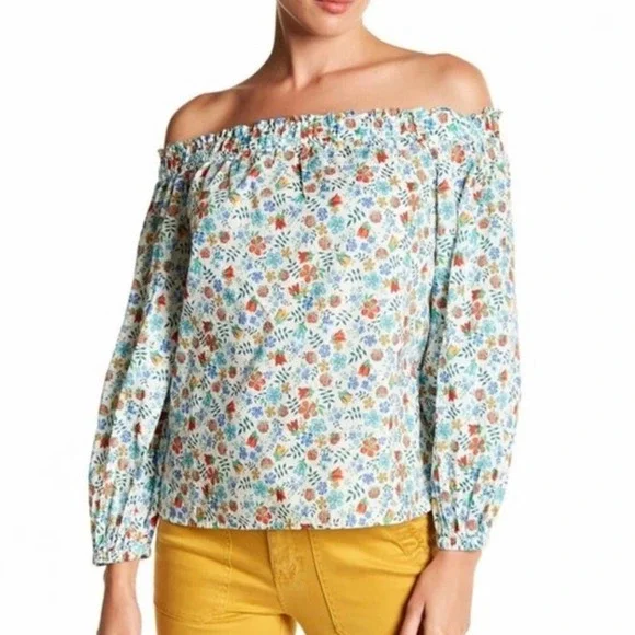 J.Crew Liberty Fabric Size‎ 2 Edenham Floral Blouse Cotton Cottagecore Boho