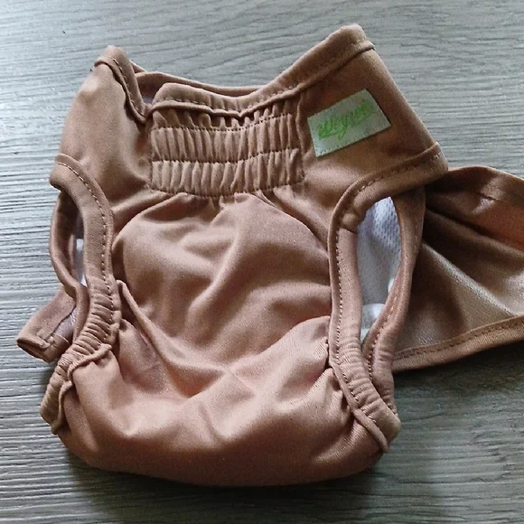 Wegreeco tan reusable female ruffle dog diaper heat bladder issue Sz S NWOT