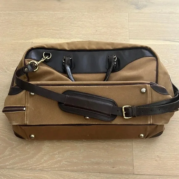 Vintage Land Rover Duffle Bag Messenger Bag Shoulder Bag Leather Travel Case