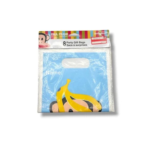 Paul Frank Julius Monkey Party Gift Bags 8ct Y2K Vintage 2009 New