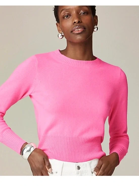 J.Crew Cashmere shrunken crewneck sweater