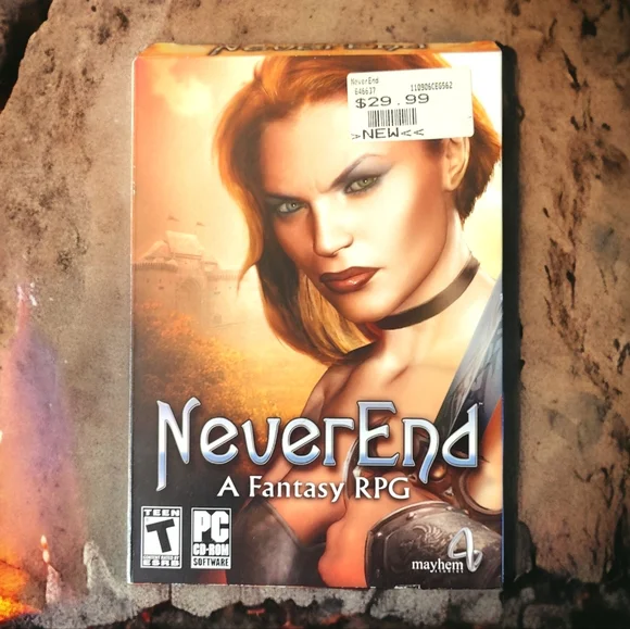 🍄NEVEREND A FANTASY RPG PC CD-ROM Video Game Box Set