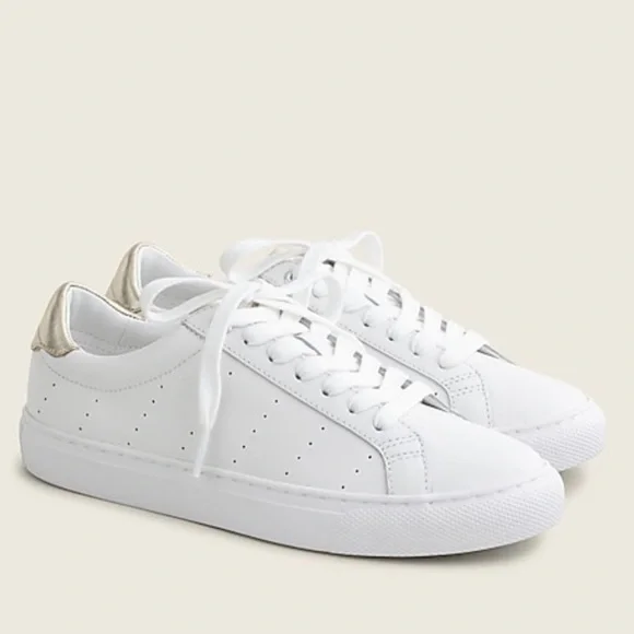 J. Crew White Leather Saturday Sneakers
