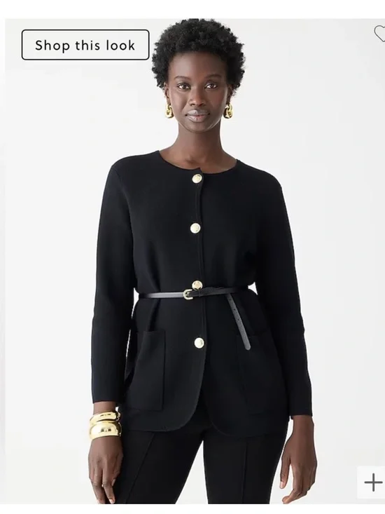 J. Crew Giselle sweater-blazer in Black XXS