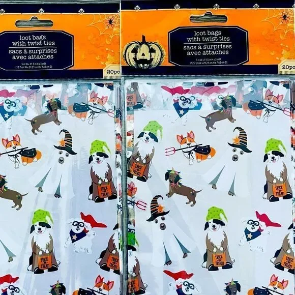 Halloween Dogs Trick or Treat Candy Bags 40-ct