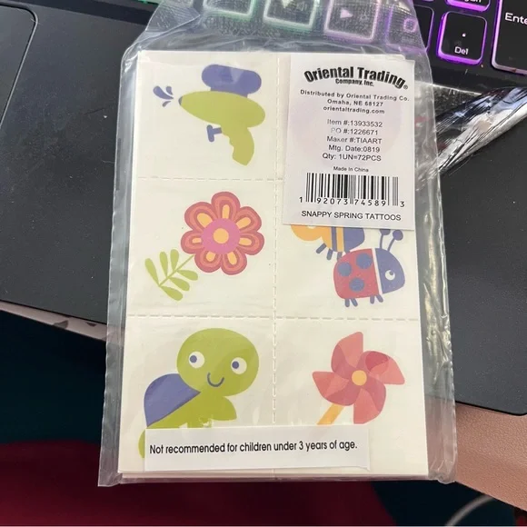 Snappy Spring Tattoos 72 Piece