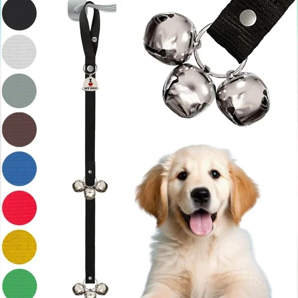 Dog Doorbell Potty Training Strap with Silver Bells