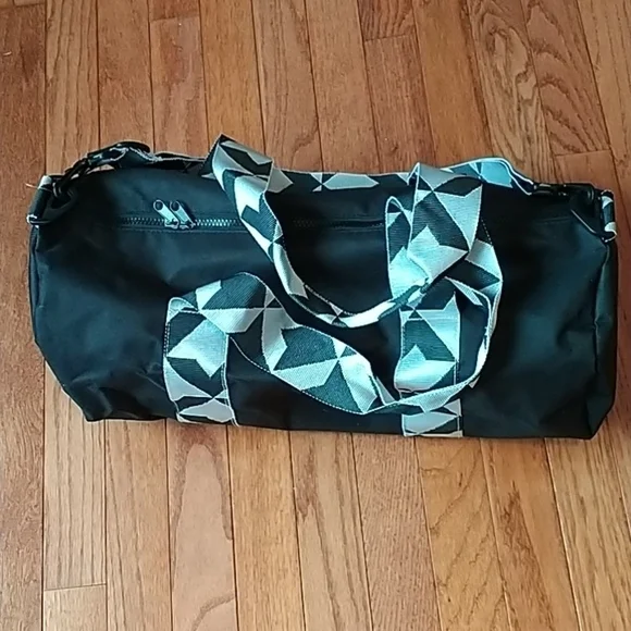 Black Nylon Lightweight Duffle Bag