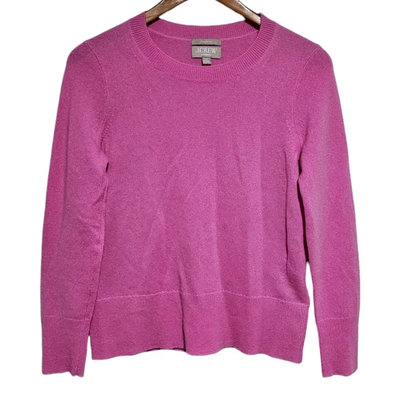 J. Crew Cashmere Classic Fit Crewneck Sweater in Violet Fuchsia Size XS