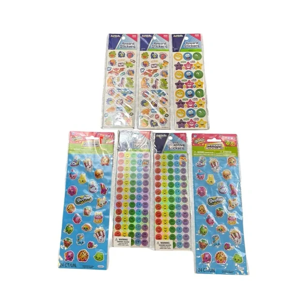 Lot of 7 Packs‎ of Brand new Stickers