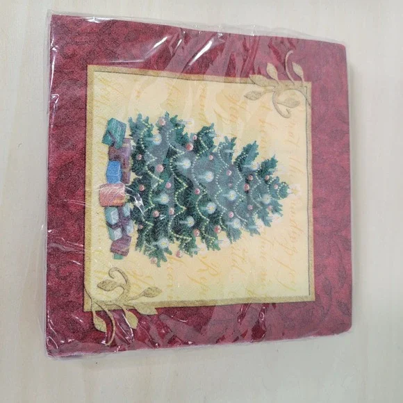 DesignWare Christmas Tree Luncheon Napkins‎ 16 Ct Holiday Party Decor Sealed