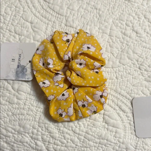 Floral Yellow Scrunchie for Kids