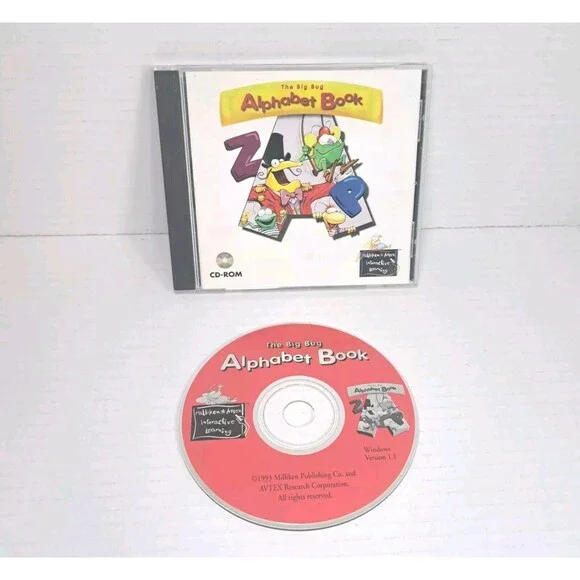 The Big Bug Alphabet Book CD-ROM Interactive Learning Game PC Windows Mac Works