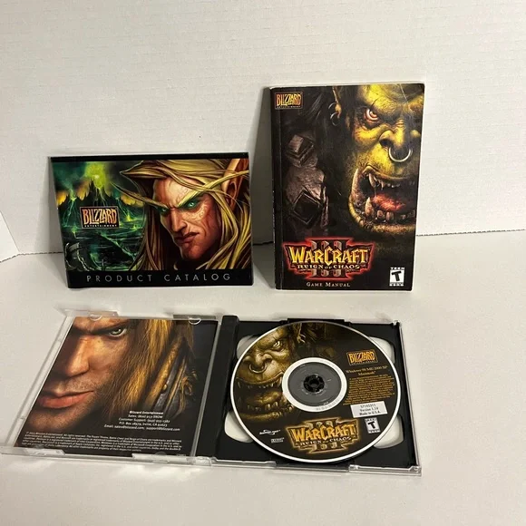 Warcraft 3 reign of chaos PC with Manual and product catalog