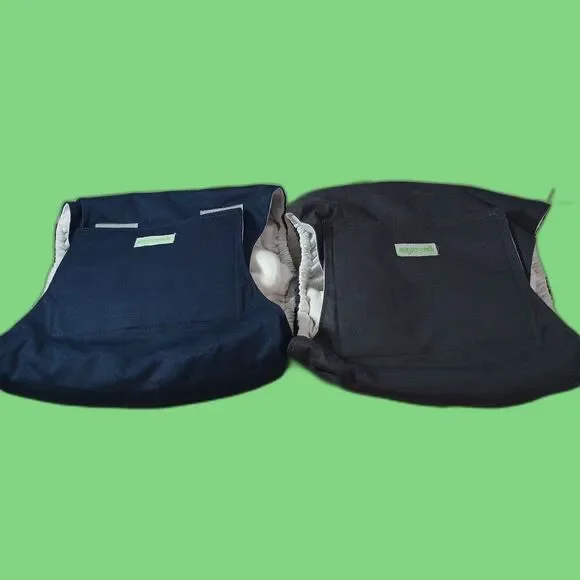 Dog Belly Bands Male Diaper Wrap Lot 2 Size Large Washable Pet Diapers Navy Gray