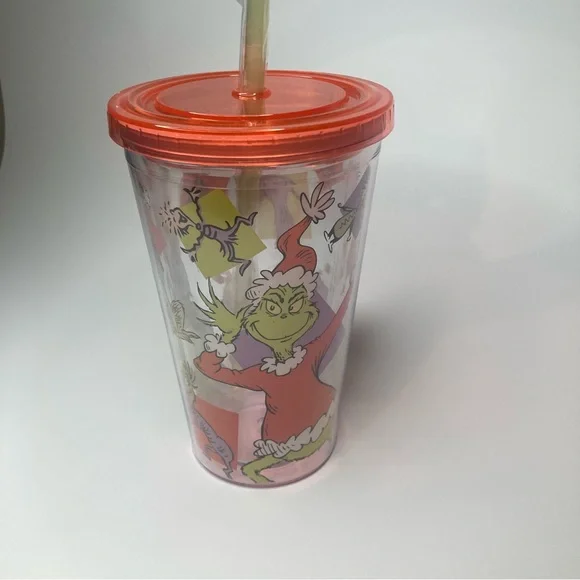 Sleigh Bell Festive Grinch Christmas Holiday Tumbler Whoville Graphic 16 Ounce