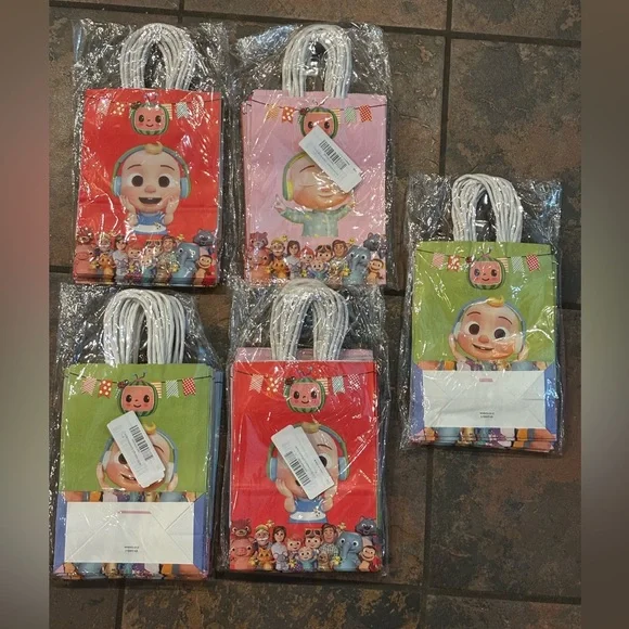 60 Cocomelon Character Party Favor Bags