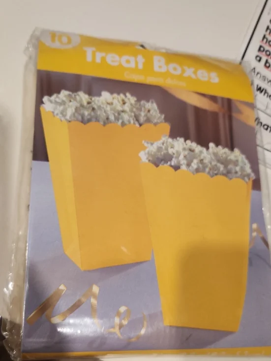 Yellow Treat Boxes - Party Popcorn Containers