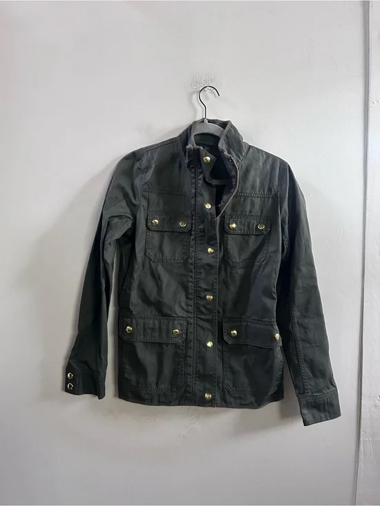 J.crew green army barn jacket XS