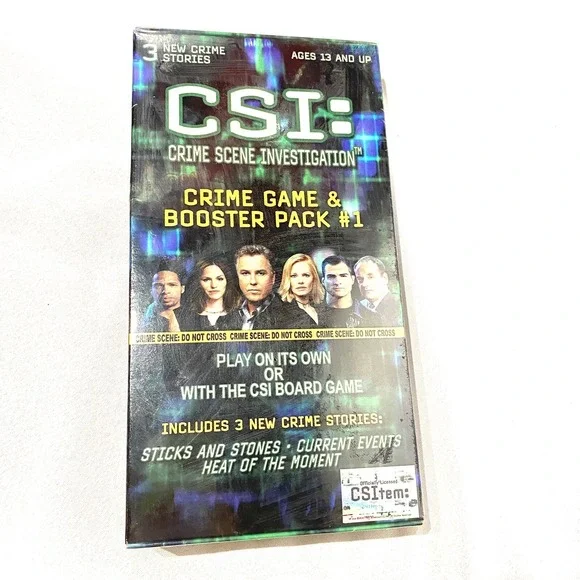 CSI crime scene investigation CRIME GAME & BOOSTER PACK #1