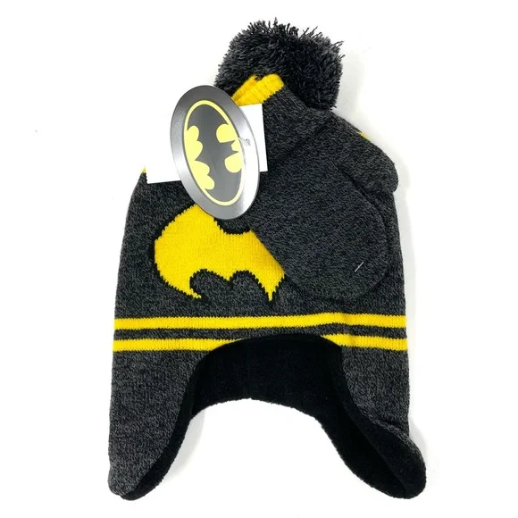 BATMAN knit hat and mittens set, size 2T-4T