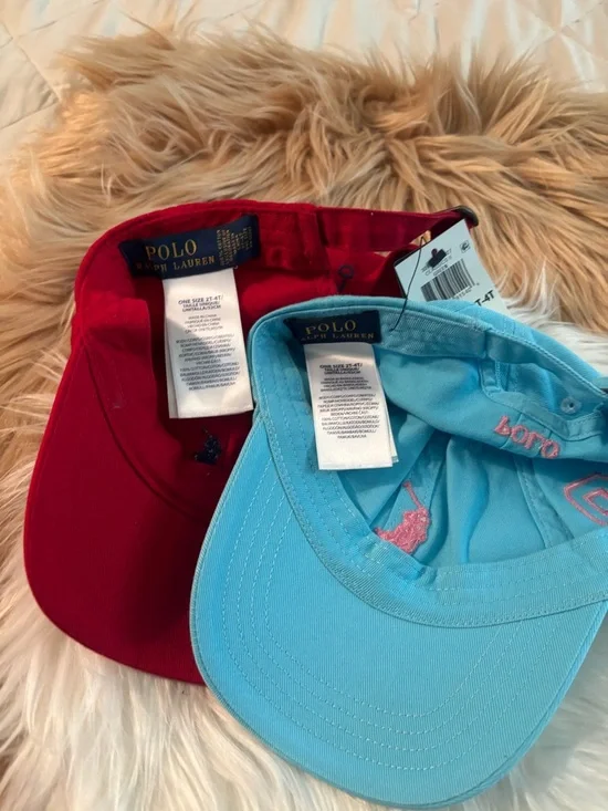 Polo by Ralph Lauren Kids Caps - Red and Light Blue