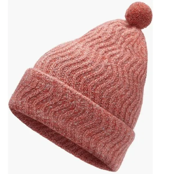 Allbirds Toddler' Smallbirds Pompom Merino Wool Beanie Hat, Red Maple, S/M,‎ NWT
