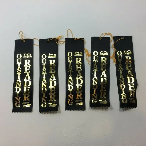 Affluence Unlimited Outstanding Reader Black Gold Ribbon Bookmark 8
