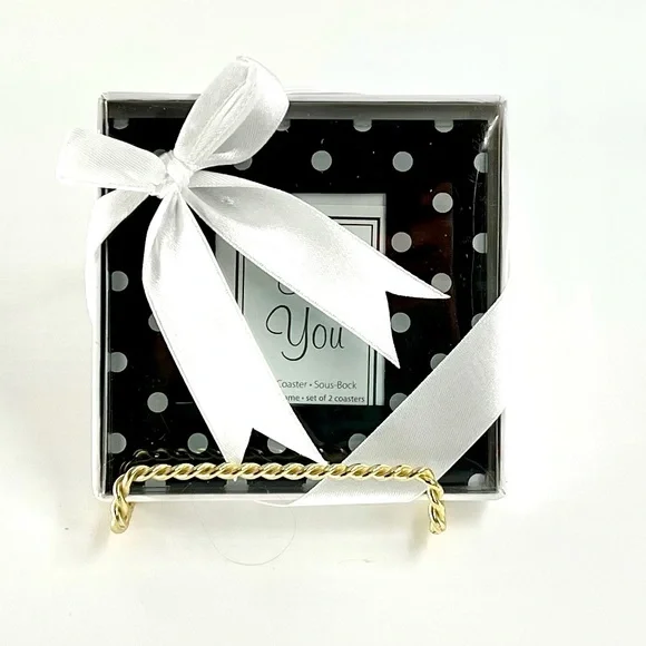 Brand New Kate Aspen Glass Photo Coasters