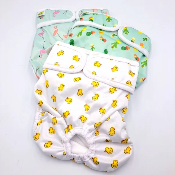 Pet Magasin Super Absorbent Reusable Washable Dog Diapers- Size Med