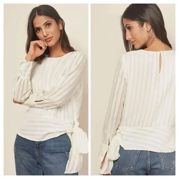 J. Crew Shadow Stripe Top Size 00