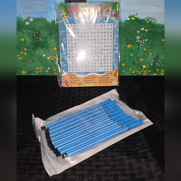 Blue and Black Party Favor Wordsearch Puzzles