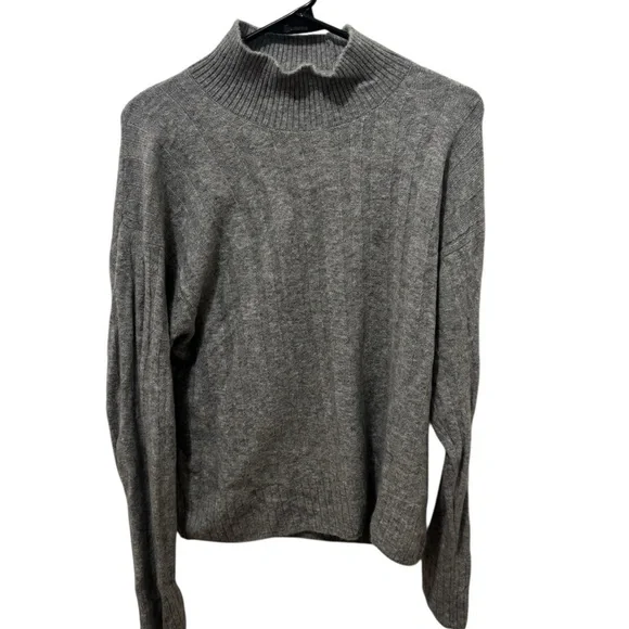 J. Crew Gray Mock Neck Sweater Size Medium