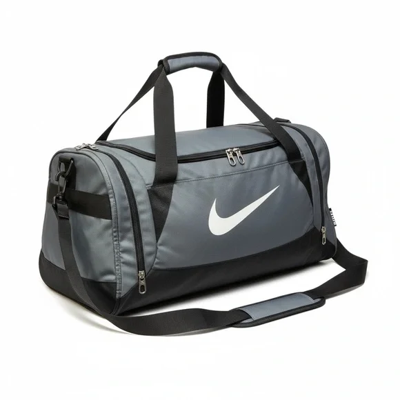 🏋️‍♂️ Nike Gray & Black Duffel Bag — Gym /‎ Travel / Sports Carryall 💼