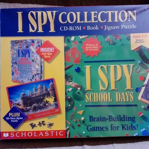 Scholastic I Spy School Days Cd-rom and puzzle set