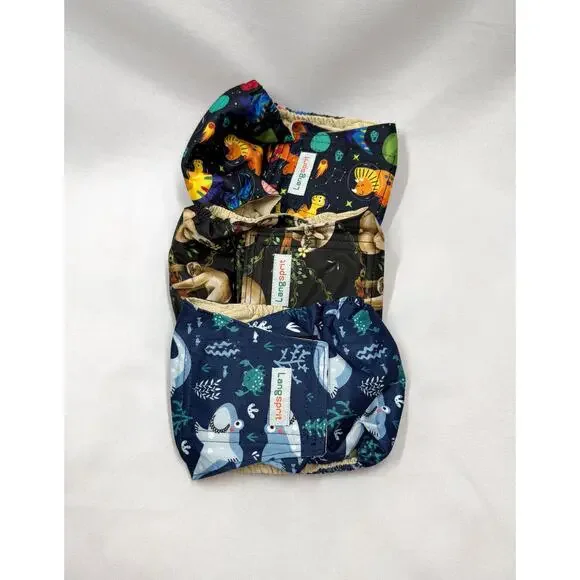 Reusable Male Dog Belly Bands Wrap Diapers Lot Small Sharks Sloths Dinosaurs