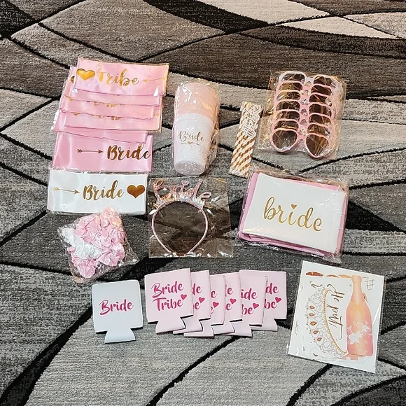 BRIDE & TRIBE THEMED BACHELORETTE PARTY FAVORS DECORATIONS 79-PIECE-SET