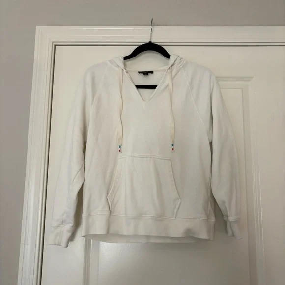 J.Crew Women’s White Long Sleeve Hoodie