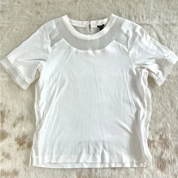 J. Crew Mesh Accent‎ Short Sleeve T-Shirt