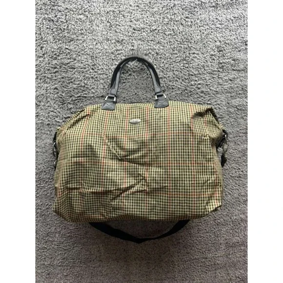Diane Von Furstenberg Checkered Carry On‎ Luggage Travel Duffle Bag 14