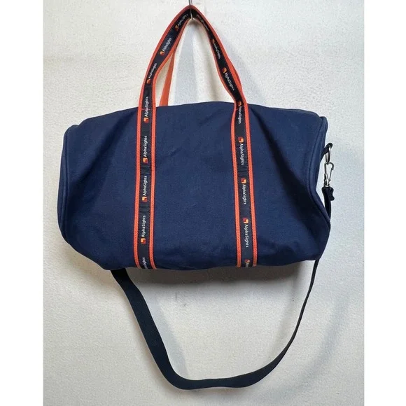 Warden Brooks AlphaSights Navy Blue Canvas Duffel Bag Made in USA Gym Travel