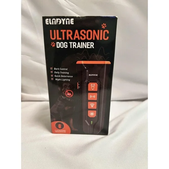 Eladyne Ultrasonic Dog Trainer Anti Barking Rechargeable Black LED Flashlight
