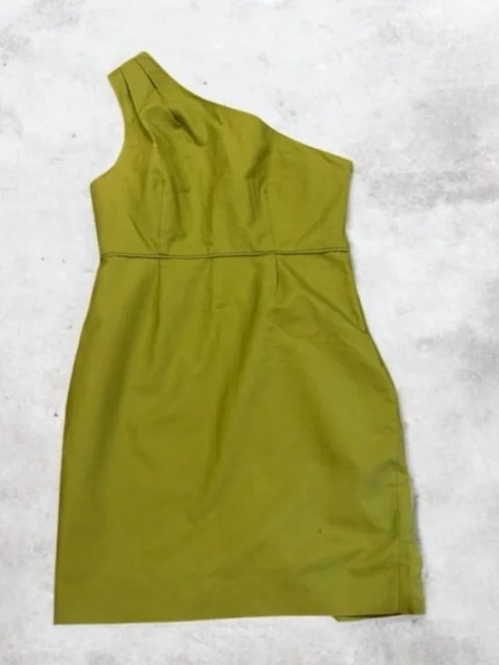 J. Crew One Shoulder Green Formal Dress Size 14