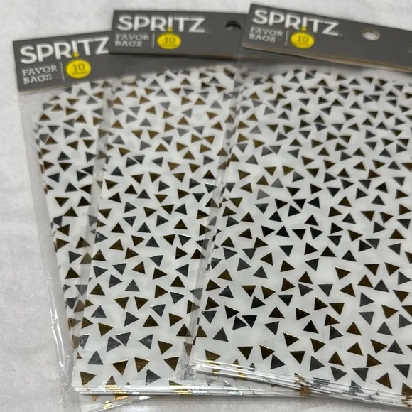 Spritz Gold and Black Favor Bags