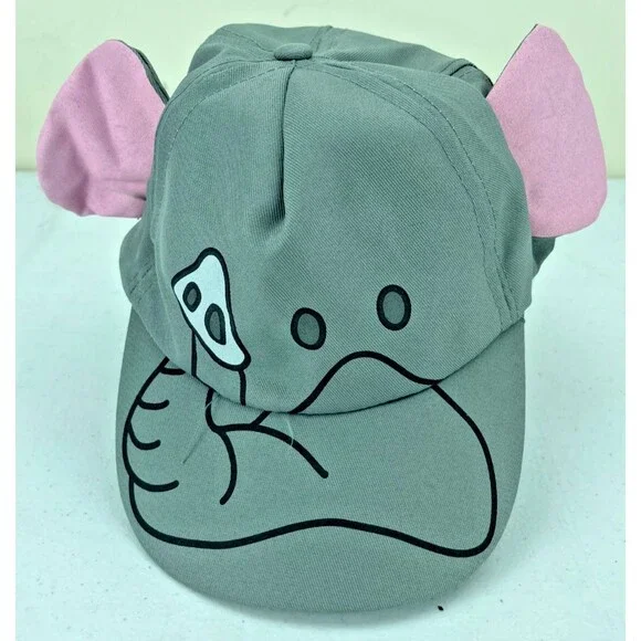 Fun Animal Safari Elephant Cap With Adjustable Strap For Kids & Adults One Size