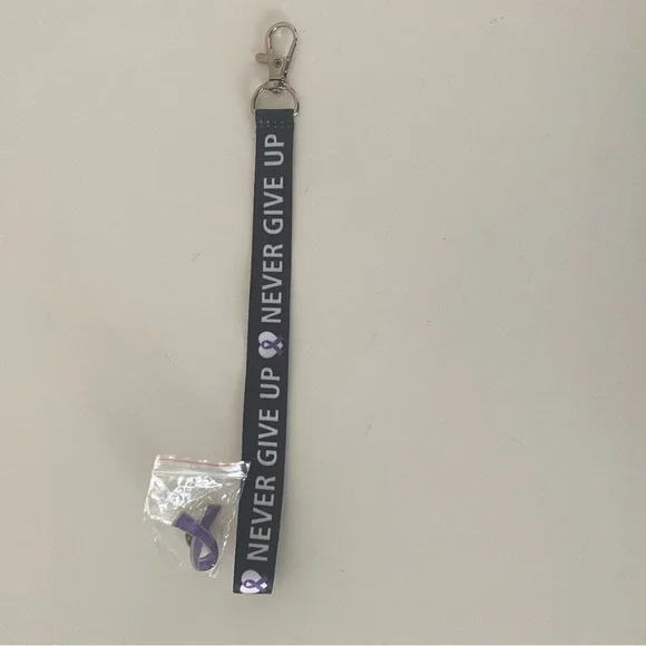 DV Purple Awareness Ribbon Lanyard and Pin