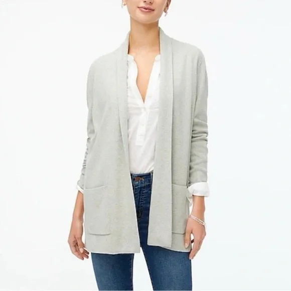 **NWT** J. Crew Women's Gray Open Front Cardigan