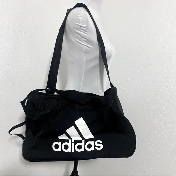 Adidas Diablo Duffel Bag Training Unisex Black Exercise Spacious EUC