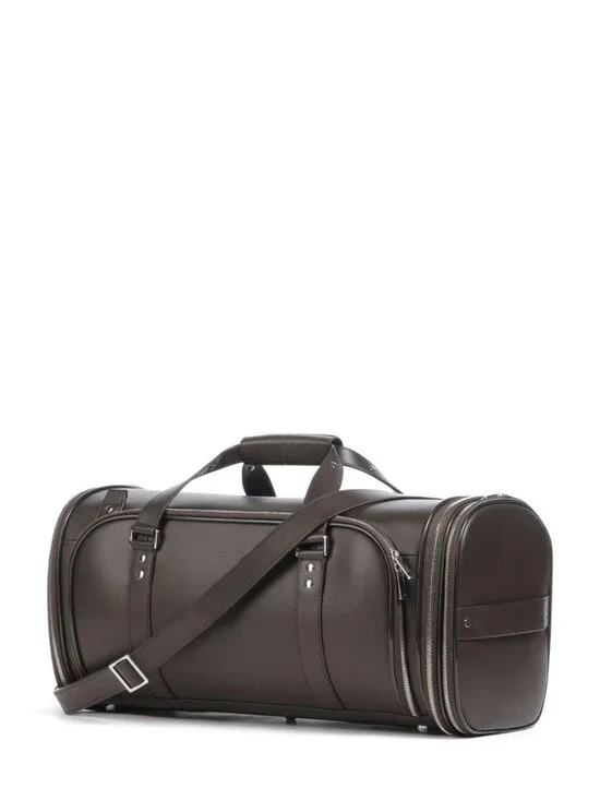 Vocier F35 Leather Travel Bag in Brown OS